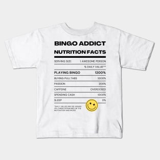 Bingo Addict Nutrition Tee Kids T-Shirt